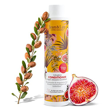 Jean & Len Conditioner Colorglanz Arganöl & Feige, für coloriertes und strapaziertes Haar, Intensive Leuchtkraft und Farbbrillanz, ohne Silikone und Parabene, vegan, 300 ml im Sale